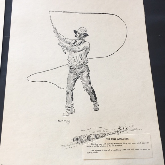 C.M. Russell Reproductions of Original Sketches - Picture 3 of 5